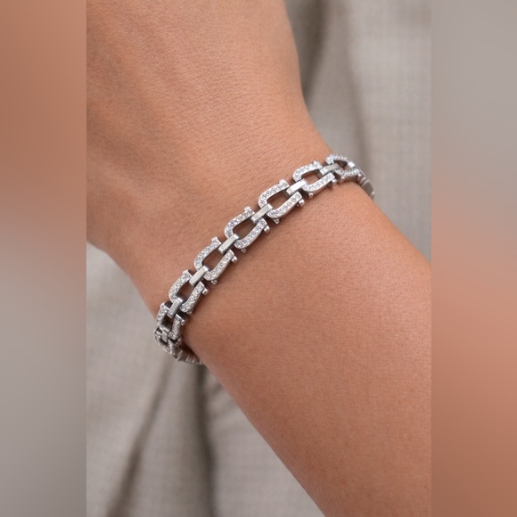 Jewelry - SILVER PLATED FRENCH‎ HORSESHOE CHAIN BRACELET